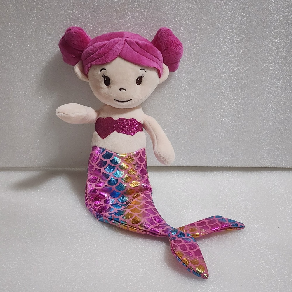 MTY International Plush Mermaid Doll Pink Hair Glitter Shiny Tail 17 Inch Toy